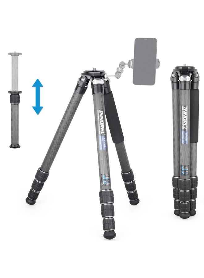 Innorel Carbon Fiber Tripod KT324C Without Head Professional Portable Compact Travel Tripod for Digital DSLR Camera Heavy Duty Stand Support 1.28in/32.5mm Tube Max Load 55lbs/25kg with Center Column - Image 1